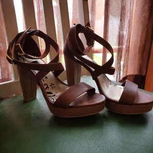 Brown Strappy Heels